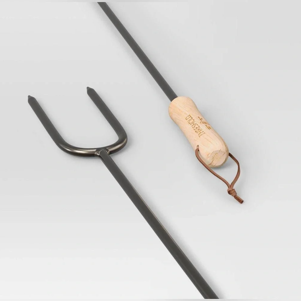 Threshold Marshmallow Roasting Log Tong Sticks in Black NEW